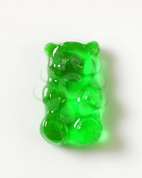Green apple gummy bear candy