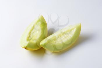 Slices of fresh yellow melon