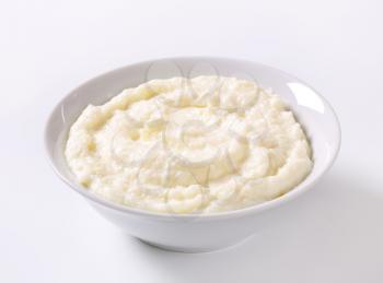 Bowl of rice milk pudding
