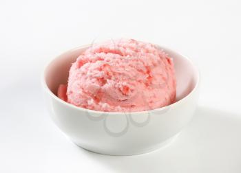 Scoop of pink ice cream - studio shot