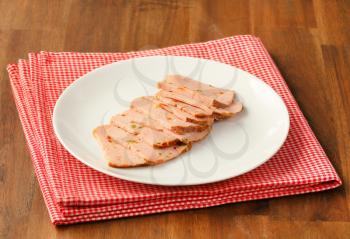 Thinly sliced German style meatloaf 