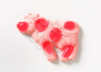 Studio shot of cow-shaped candy 