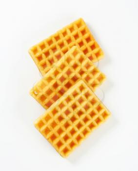 Studio shot of Belgian waffles