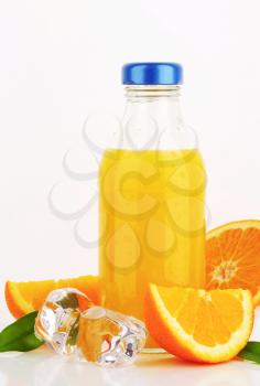Bottle of orange juice - studio shot