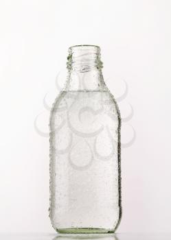 Purified water in a glass bottle