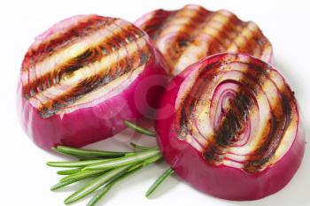 Grilled onion slices - studio shot