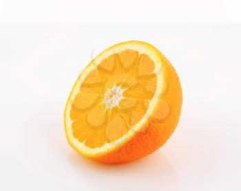 Studio shot of half an orange