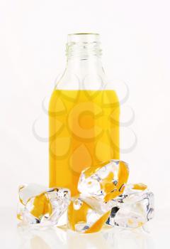 Bottle of orange tangerine juice