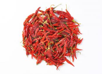 Heap of Dried Red Chili Peppers