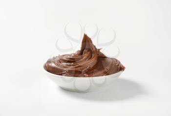 Bowl of chocolate butter spread