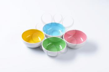 Set of two tone all purpose bowls