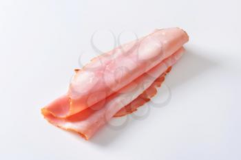 Thin slice of baked ham