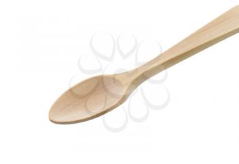 Small flat disposable wooden spoon