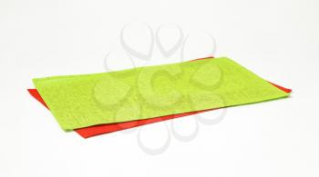 Two rectangle coloured place mats