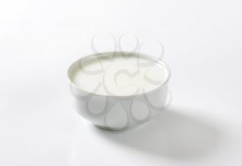 Fresh milk in white bowl