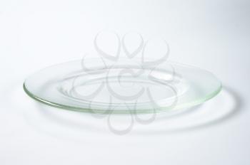 empty glass plate with wide rim