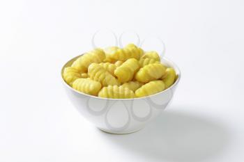 Bowl of cooked potato gnocchi