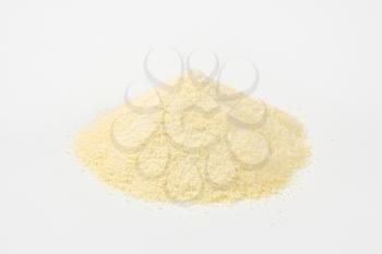 Heap of durum wheat semolina flour