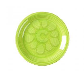 Coupe shaped green soup plate