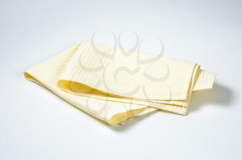 single folded creamy table linen