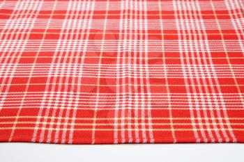 red and white checkered table cloth