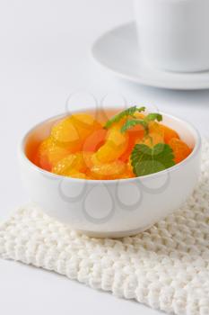 bowl of peeled tangerine segments
