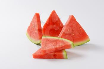 thin slices of ripe watermelon