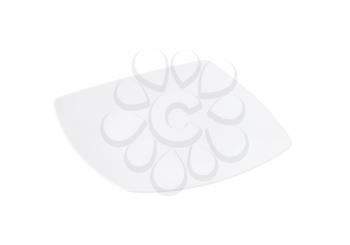 white square dinner plate without rim
