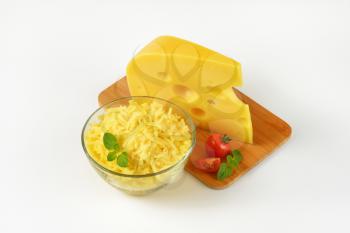 Swiss style cheese - wedge and grated
