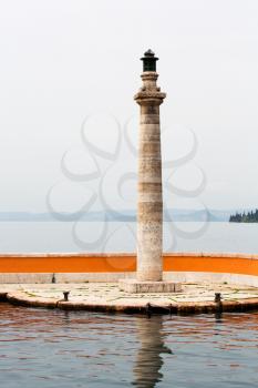 Lakeside Pier and Lighthouse, Lake Garda, Italy