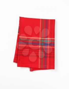 red and blue place mat on white background