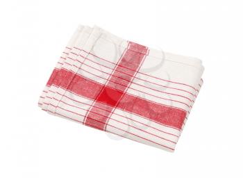 red and white striped dish towel