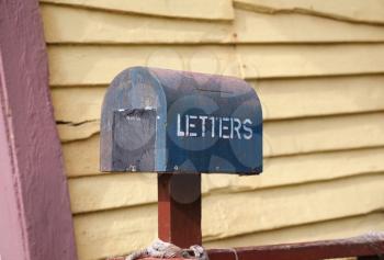 Old rusty letter box in Popeye village, Malta