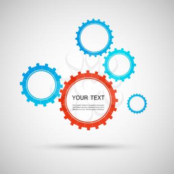 Vector color design concept gears.