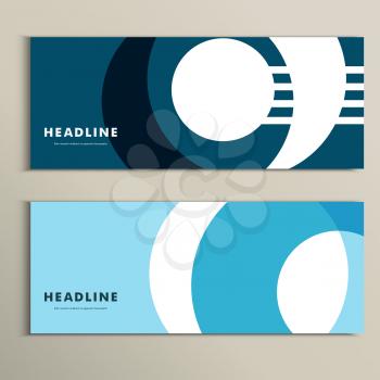 Set vector pattern with abstract circle banner.