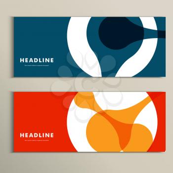 Set vector pattern with abstract circle banner.