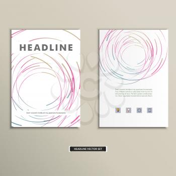 Book cover with abstract colored lines and circles.
