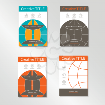 Abstract circle line template. Background, cover, layout, brochure design.