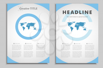 Circle geometric design Vector brochures template for presentations, covers, books and business documents.