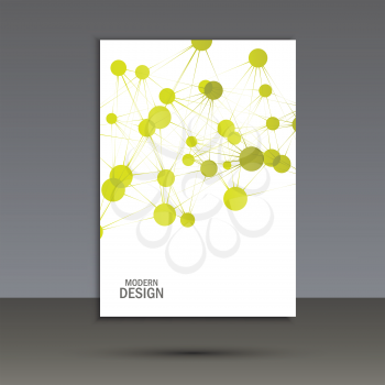 Vector abstract molecular structure. Cover template design.