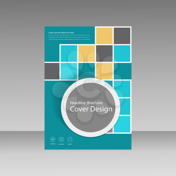 Book cover layout design, Abstract flyer templates with square.