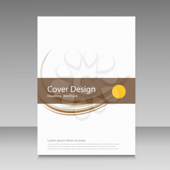 Brochure template cover color line design.