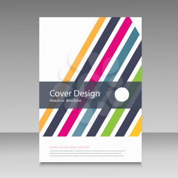 Abstract straight lines cover brochure.