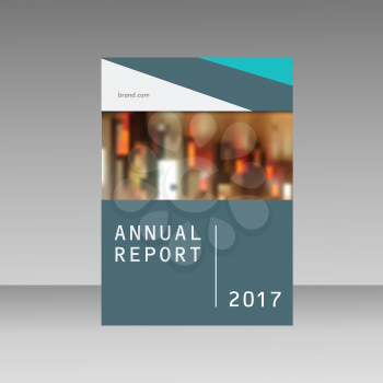 Annual report business brochure template. Cover book presentation in abstract design.