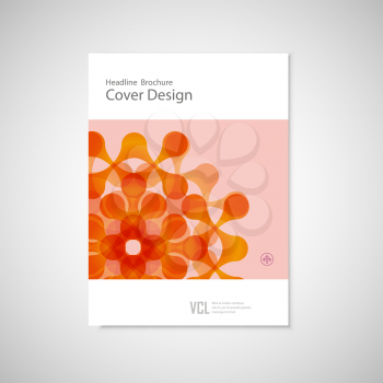 Vector brochure with abstract figures. Modern connect pattern.