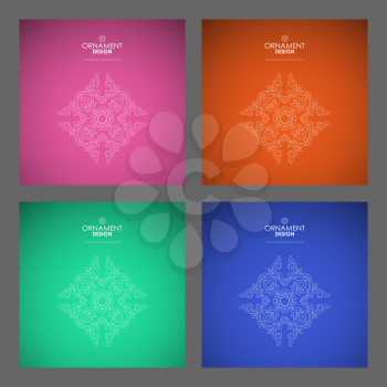 Wallpaper in the oriental style of Baroque. Vector background.