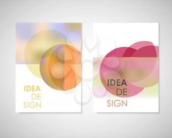 Dirty circles with text on brochure for your ideas. Presentation, cover book or annual report.