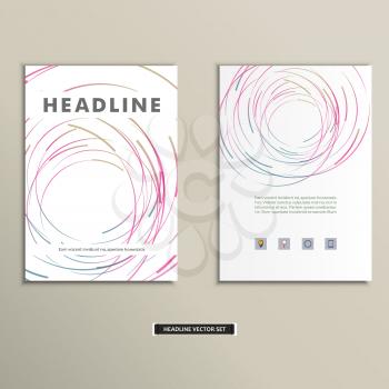 Book cover with abstract colored lines and circles.