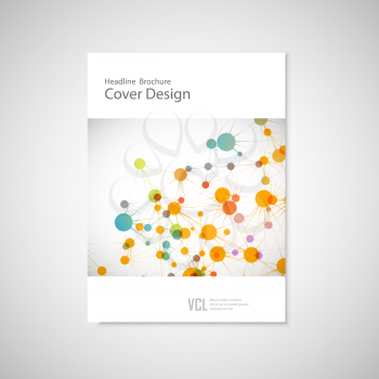 Brochure cover template for connect, network, healthcare science