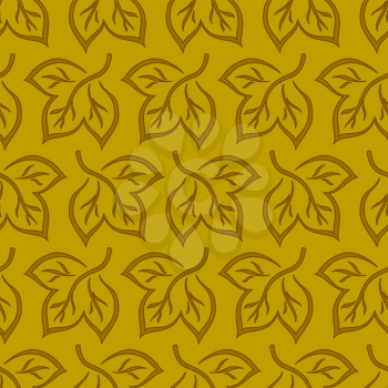 Abstract seamless background, symbolical autumn leaves. Vector